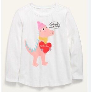 Old Navy Toddler “Kindness Is Cool” Dinosaur Long Sleeve Graphic T-Shirt, 2T–4T,